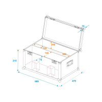 Roadinger Flightcase 2x LED PLL-480