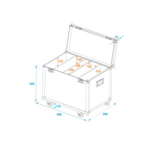 Roadinger Flightcase 4x Multiflood Pro