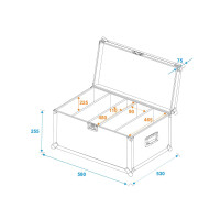 Roadinger Flightcase 4x LED Super Strobe