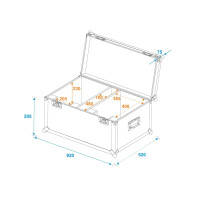 Roadinger Flightcase 2x LED THA-150F theater spot