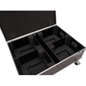 Roadinger Flightcase 4x LED THA-150F theater spot