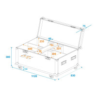 Roadinger Flightcase 4x LED THA-150F theater spot