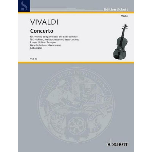 Konzert F-Dur RV551 für 3 Violinen und Streicher
