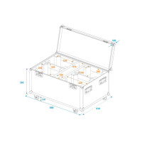 Roadinger Flightcase 4x LED TMH-X4 PRO