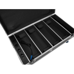 Roadinger Flightcase 4x AKKU BAR-6 QCL with charging function