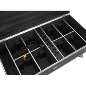 Roadinger Flightcase 8x AKKU IP PAR 7 QCL WDMX with charging function