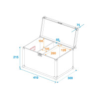 Roadinger Flightcase 2 x LED CBB-2 COB RGB strip