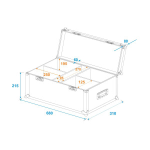 Roadinger Flightcase 4 x LED CBB-2 COB RGB strip