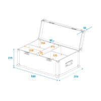 Roadinger Flightcase 4 x LED CBB-2 COB RGB strip