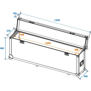 Roadinger flight case aluminum bar 1.5m 4x PAR-56