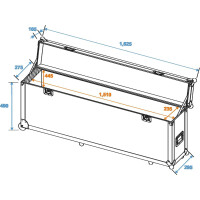 Roadinger flight case aluminum bar 1.5m 4x PAR-56