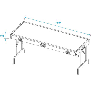 Roadinger 2 Tische in Case-Ausführung 162x62cm