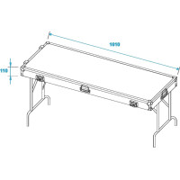 Roadinger 2 Tische in Case-Ausführung 162x62cm