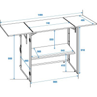 Roadinger DJ-Tisch zusammenklappbar 148x51cm