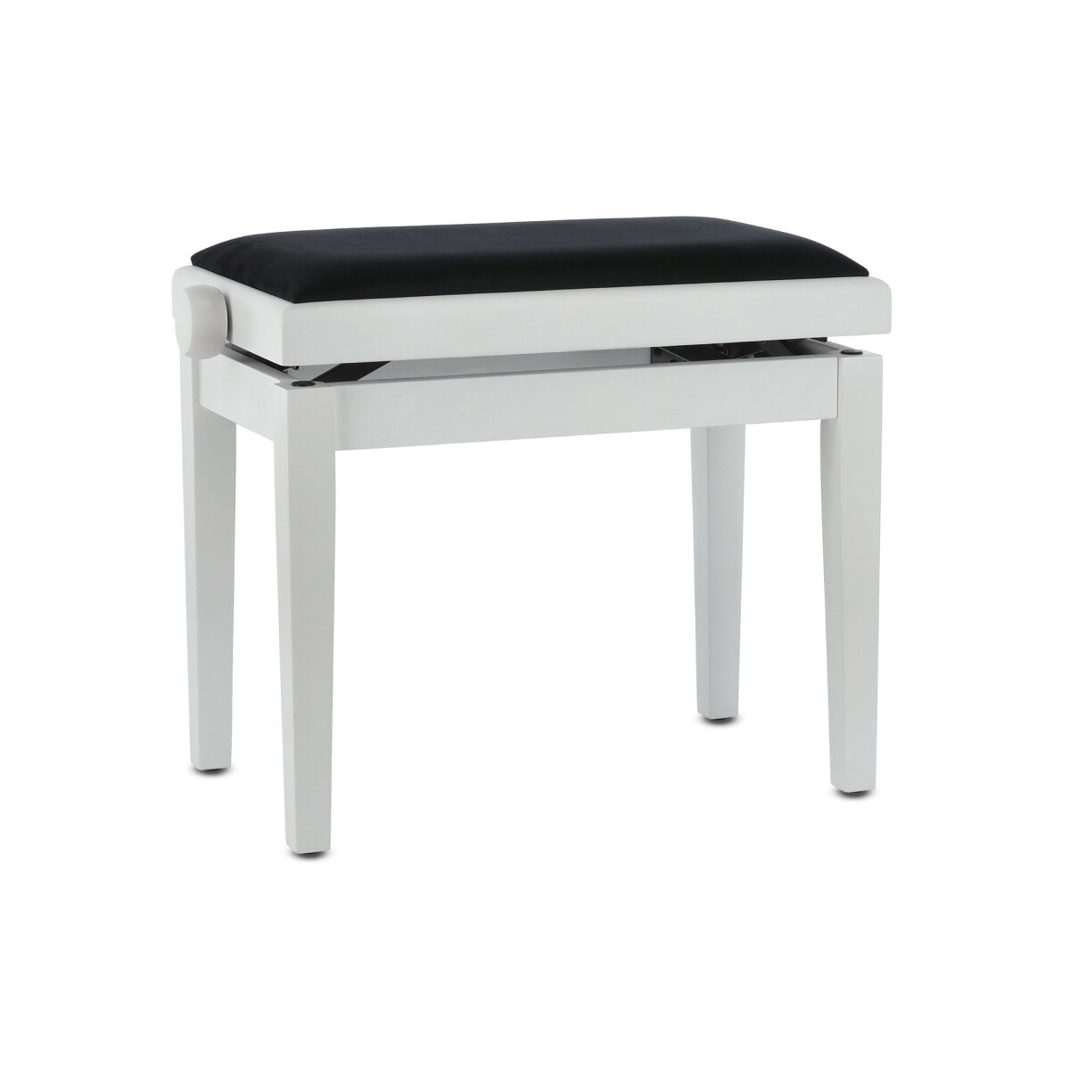 Gewa piano bench deluxe white matt cover black