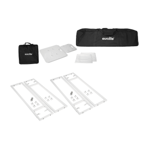 Eurolite 2x Stage Stand variable including cover and bag, white