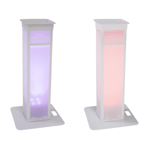 Eurolite 2x Stage Stand variable including cover and bag, white