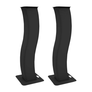 Eurolite 2x Stage Stand 150cm curved incl. cover and bag, black