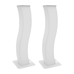 Eurolite 2x Stage Stand 150cm curved incl. cover and bag, white