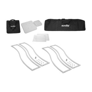 Eurolite 2x Stage Stand 150cm curved incl. cover and bag, white