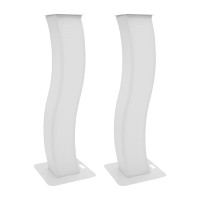 Eurolite 2x Stage Stand 150cm curved incl. cover and bag, white