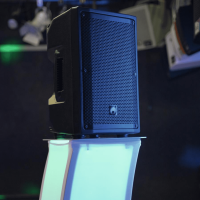 Eurolite 2x Stage Stand 150cm curved incl. cover and bag, white