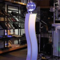 Eurolite 2x Stage Stand 150cm curved incl. cover and bag, white