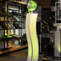 Eurolite 2x Stage Stand 150cm curved incl. cover and bag, white