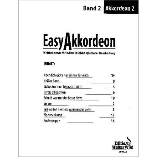 Easy Akkordeon Band 2 Weltbekannte