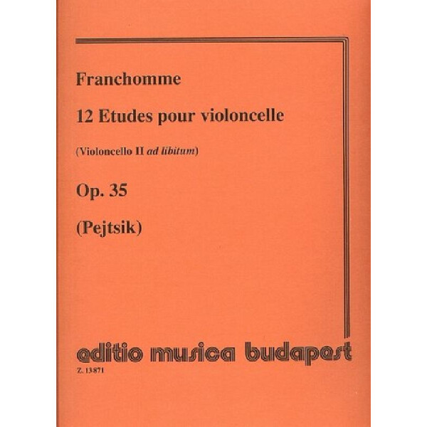 12 Etudes op.35 pour violoncelle