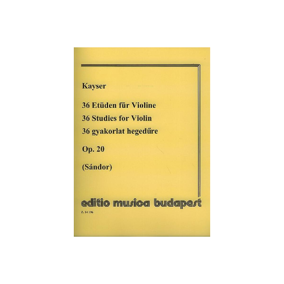 36 Etüden op.20 für Violine box