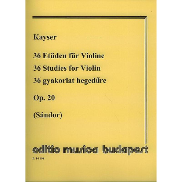 36 Etüden op.20 für Violine