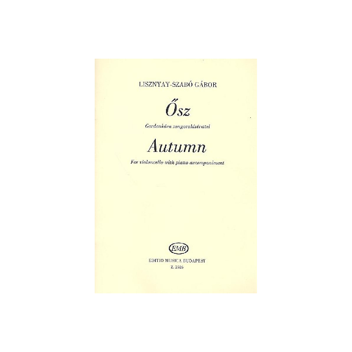 Ösz for cello and piano box