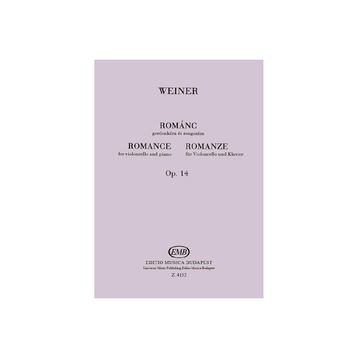 Romanze op.14 für Violoncello box