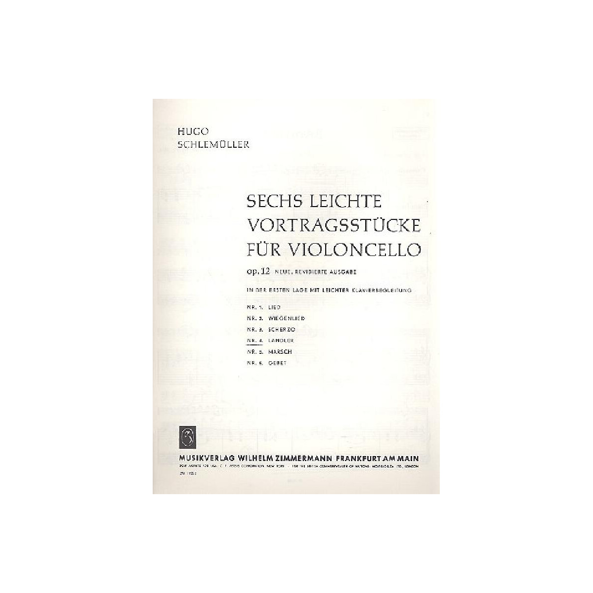 6 leichte Vortragsstücke op.12 box