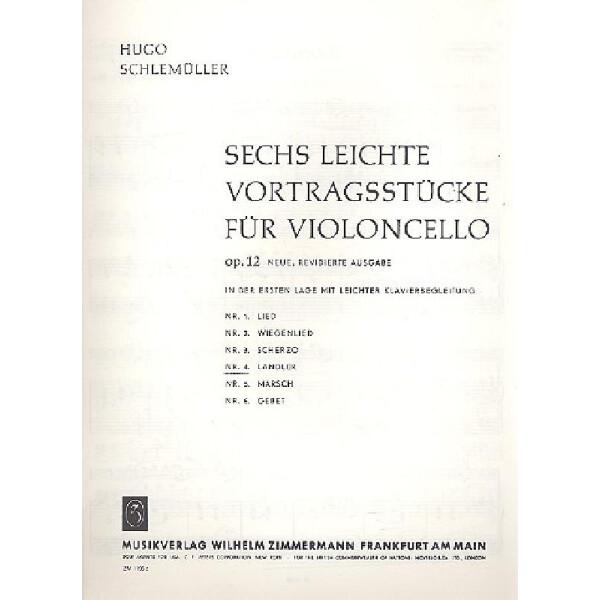 6 leichte Vortragsstücke op.12