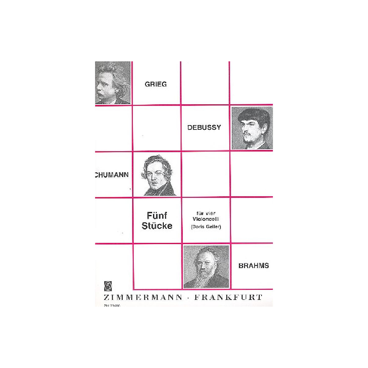 5 Stücke für 4 Violoncelli box