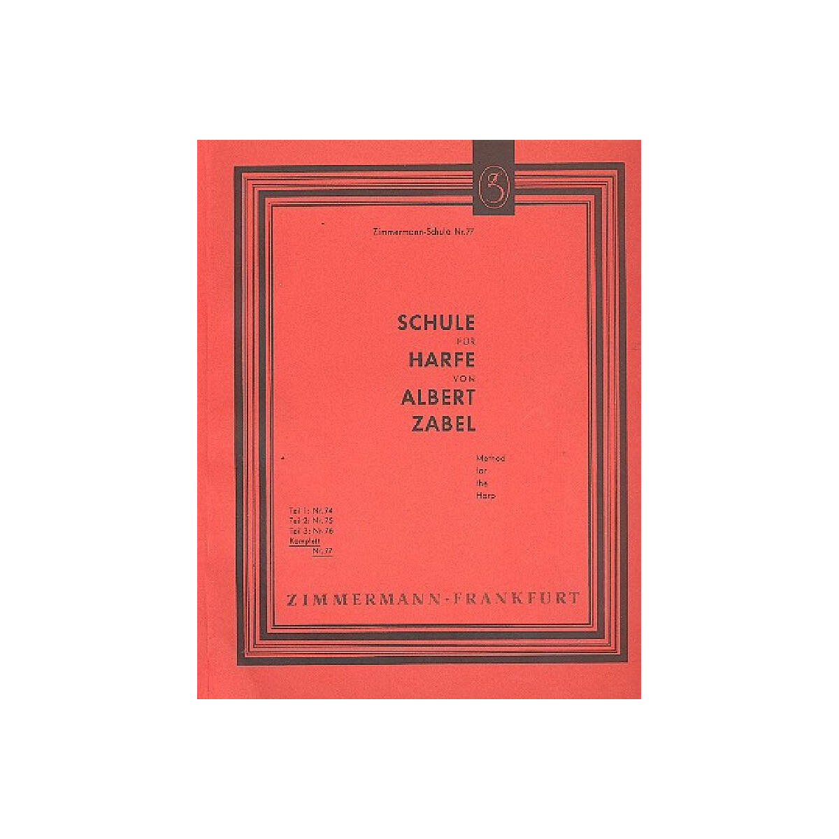 Schule für Harfe (komplett)