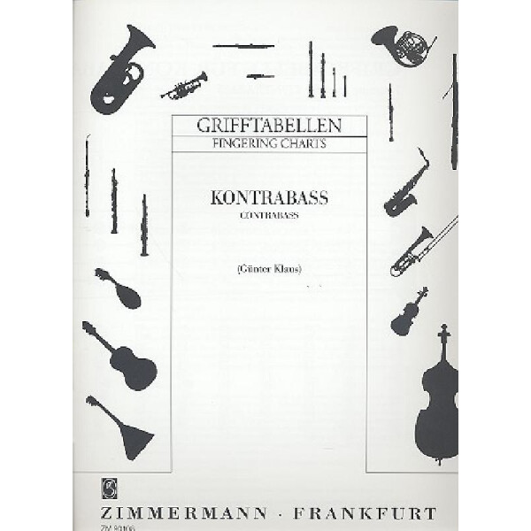Grifftabelle für Kontrabaß