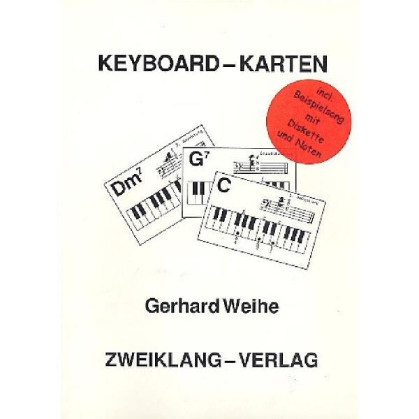 Keyboard-Karten mit Beispiel-Song