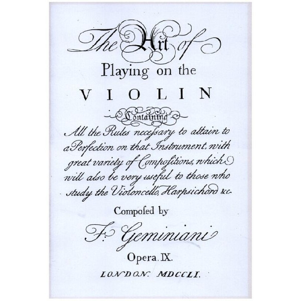 The Art of Playing on the Violin op.9