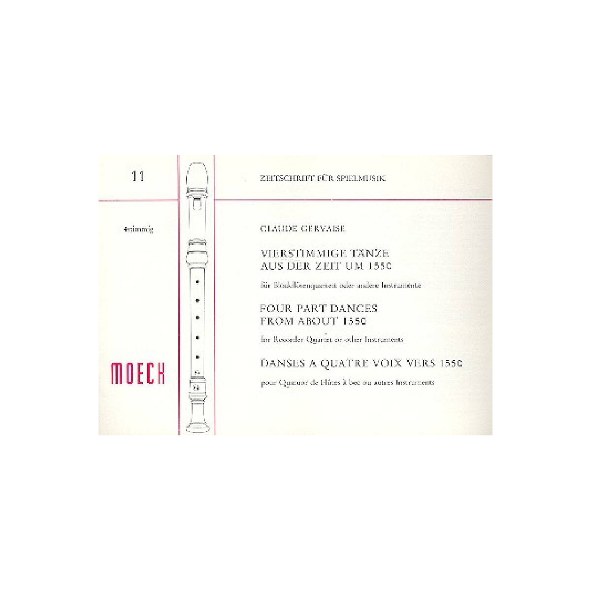 Vierstimmige Tänze aus der Zeit um  box