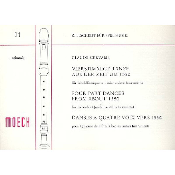 Vierstimmige Tänze aus der Zeit um 1550