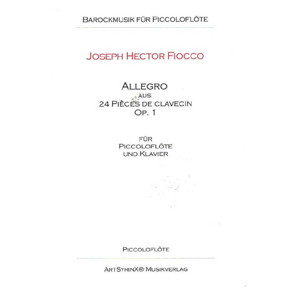 Allegro aus 24 Pièces de Clavecin op.1