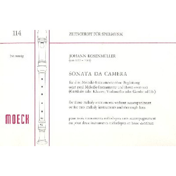 Kammersonate für 3 Blockflöten