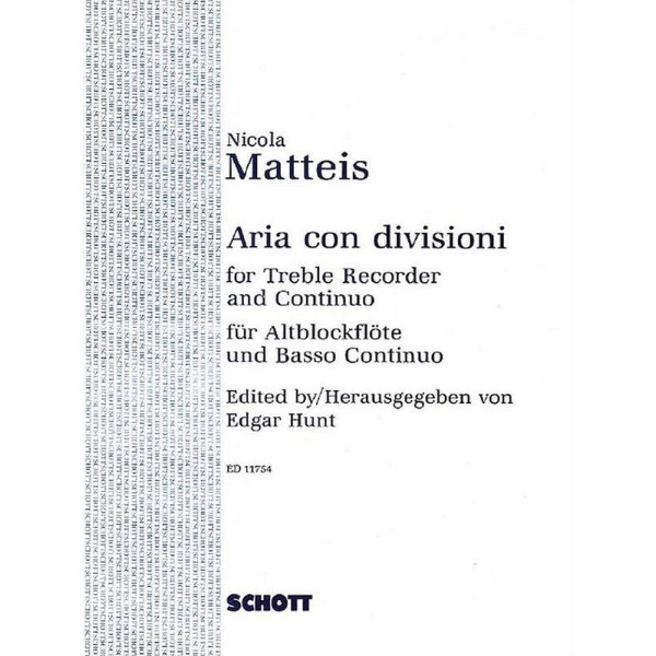 Aria con divisioni für Altblockflöte