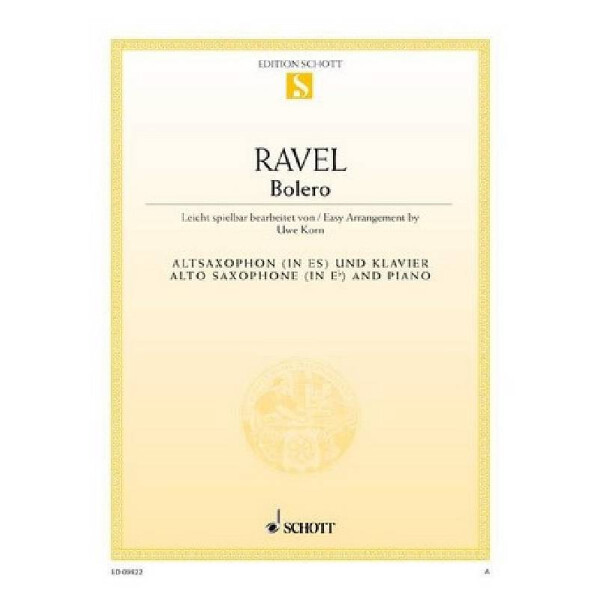 Bolero für Altsaxophon und Klavier