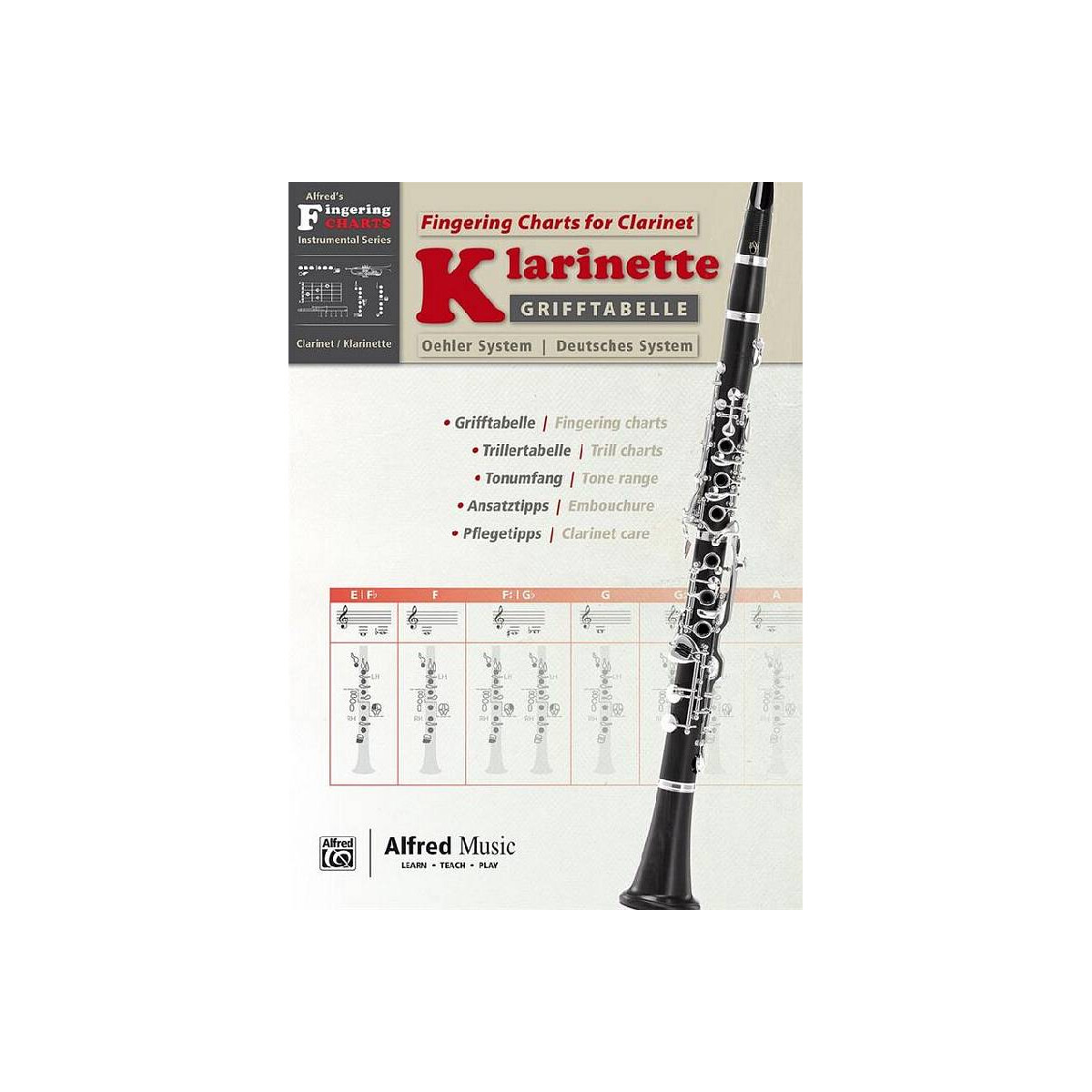 Grifftabelle Klarinette Oehler-System box