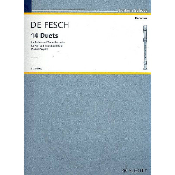 14 Duets für Alt- und Tenorblockflöten