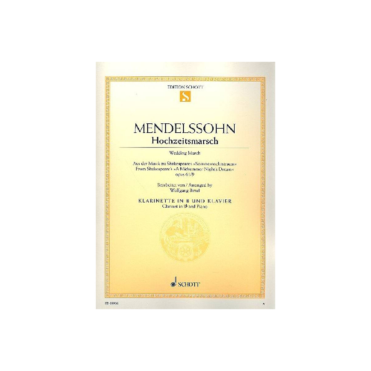 Hochzeitsmarsch op.61,9 für Klarine box